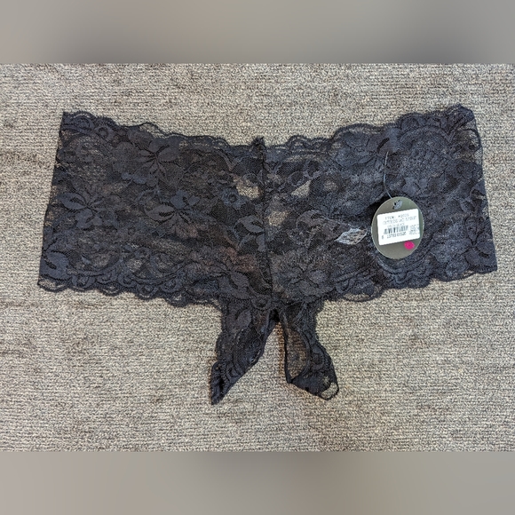 Black Lace Boyshort Underwear Size S/M NWT - Picture 1 of 4